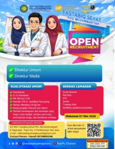 Lowongan Direktur Umum & Direktur Medis RSU Fastabiq Sehat PKU Muhammadiyah Pati 2026